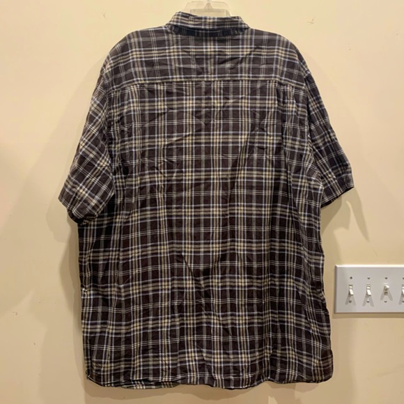 Carhartt Men’s Short Sleeve, Brown Plaid Shirt, size: XXL - Picture 3 of 5